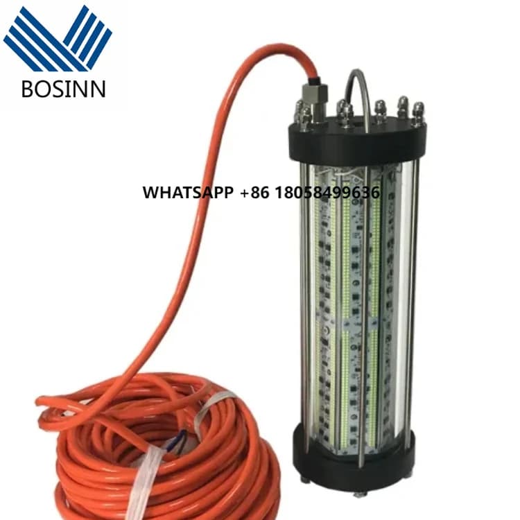 Luci da pesca subacquee Acqua di mare profondo 1000W Attirare la lampada per pesci Pesca Aiutante Net Saury Salmone Richiamo Illuminazione