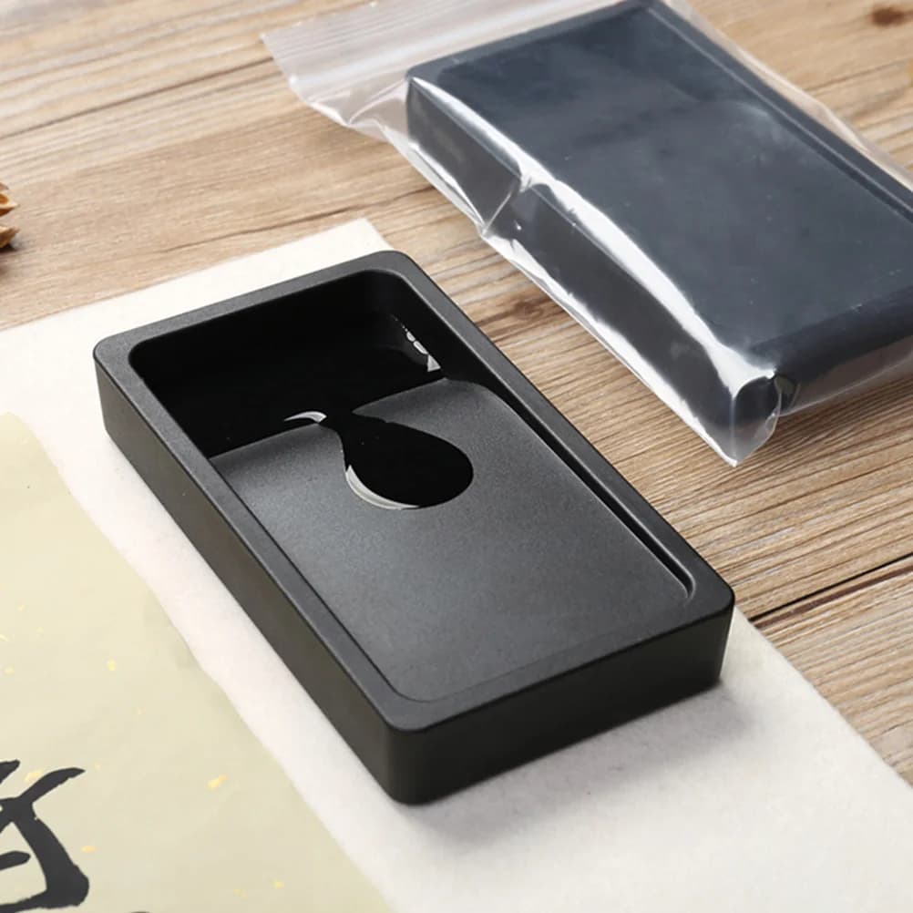 1Pc Ink Stone Chinese Dish Sumi Inkstone Japanese Calligraphy Ceramic Four Treasures Of The Study Beginner Set Grinding