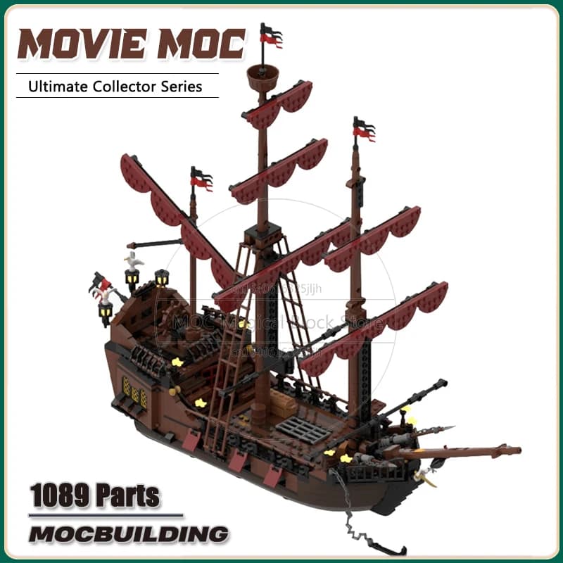 Movie Ship Bay Series MOC Building Blocks Frigate Technology Brick Set Warship Model Collection Display Toys Gifts