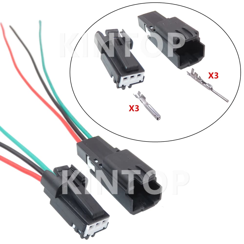 1 Set 3 pin 31067-1070 31067-1010 connettore del cavo del cavo del corno del Tweeter della porta anteriore automatica con i cavi prese dell'alloggiamento di plastica dell'automobile