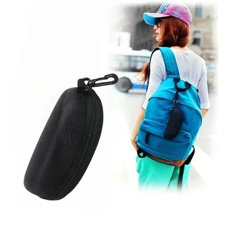 Pack of 5/10 Holders with Hinge for Sunglasses and Views, Protective Travel Box with Hook