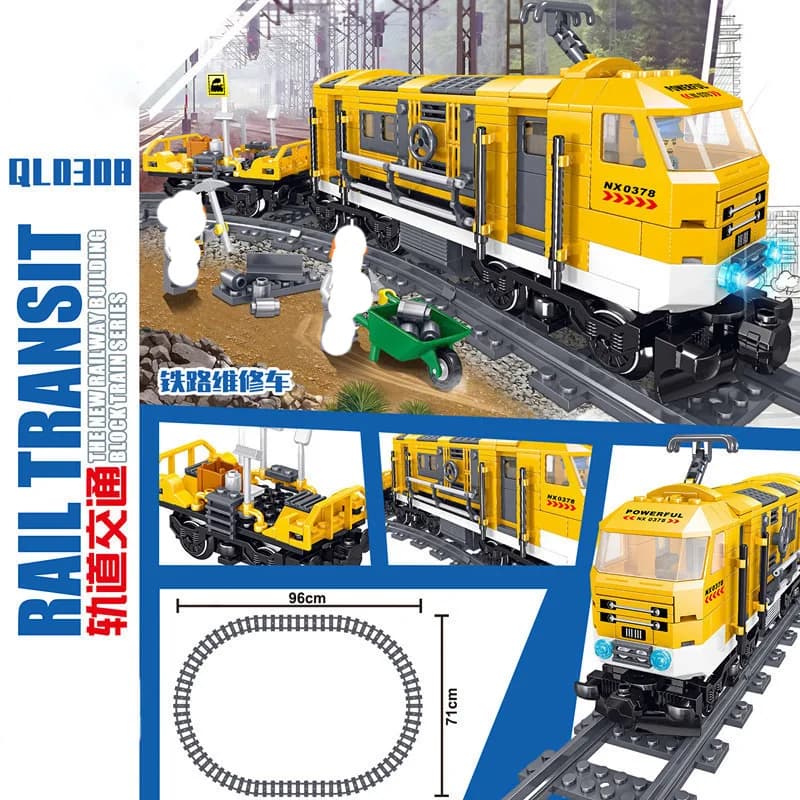 Modello di piccole particelle giocattolo dei blocchi di costruzione del treno a vapore del treno ad alta velocità della serie di transito ferroviario
