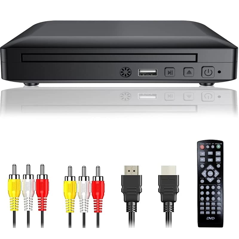 Mini lettore DVD Cavo HDMI e RCA HD 1080P PAL/NTSC integrato in tutte le aree Lettore CD USB VCD domestico Memoria punto di interruzione