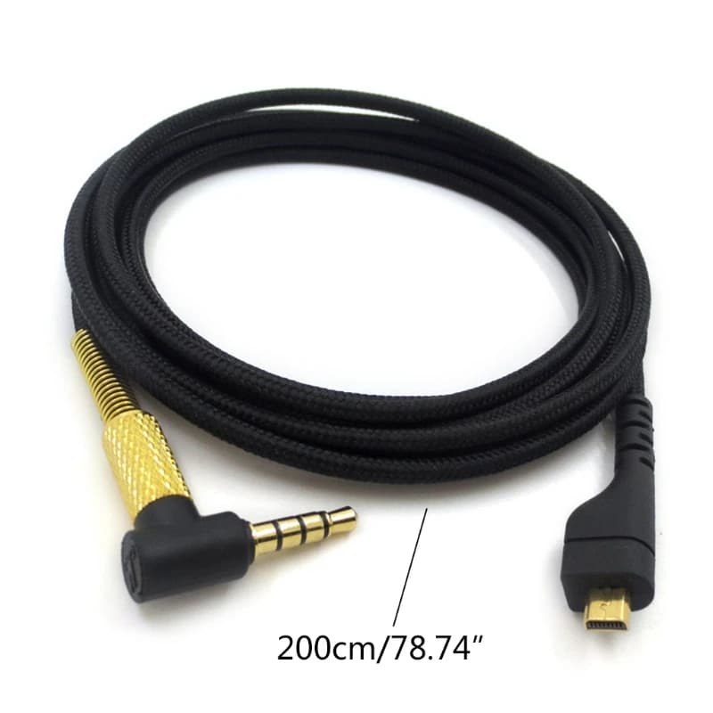 2024 new 3.5mm Nylon Headphone Audio Cable Replacement for Steelseries Arctis 3/5/7/Pro for Laptop Long 2m