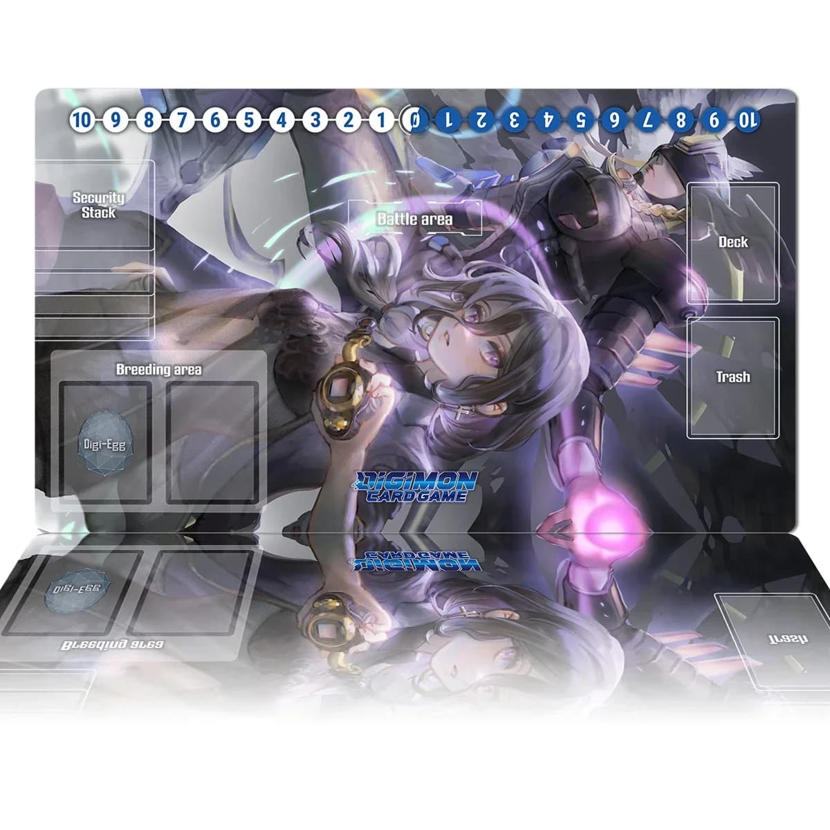 Tappetino da Gioco Digimon Mastemon, Tappetino DTCG TCG CCG, Tappetino per Giochi da Tavolo, Tappetino per Mouse Anime, Tappetino da Scrivania, Accessori Gaming con Zone, Borsa Gratuita