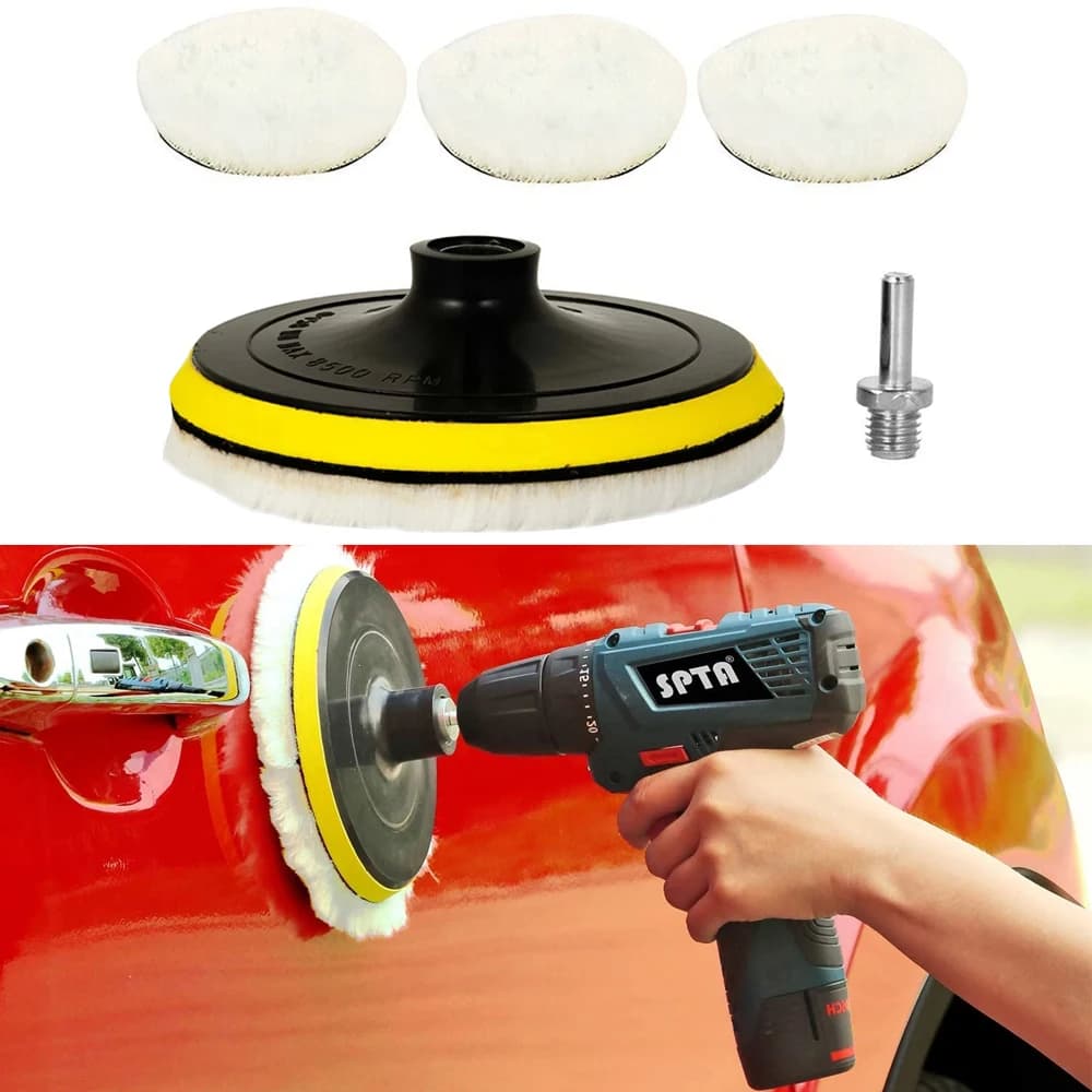 5 pcs Polishing Kit for Polishing 3/4/6/5 Polishing Car Polishing Tip Ceretta Dispensing Disc Wheel Sponge Auto Paint Care Disc Polisher
