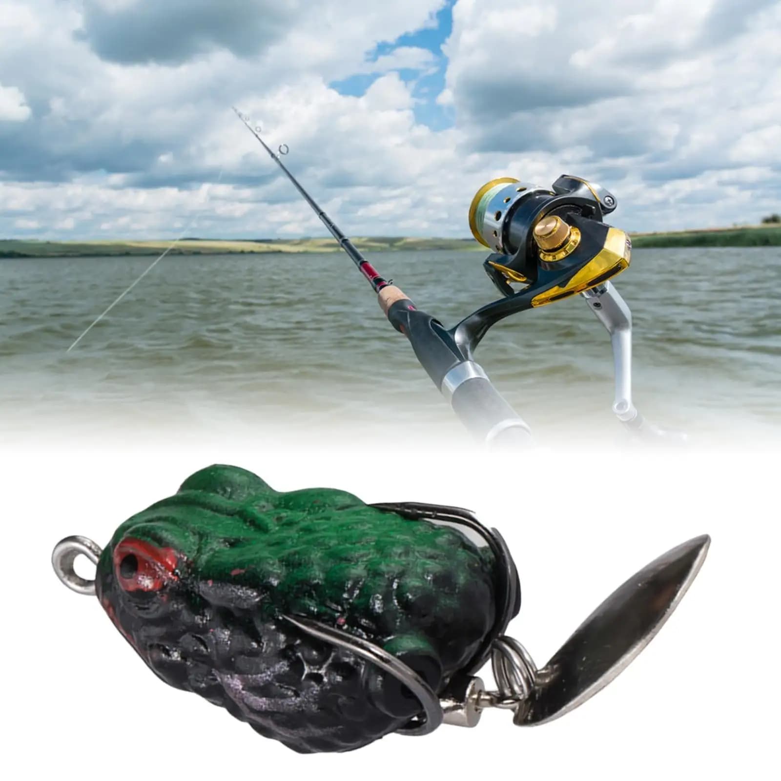 Artificial Frog Lure 1inch Long Float on Water Lure for Freshwater River