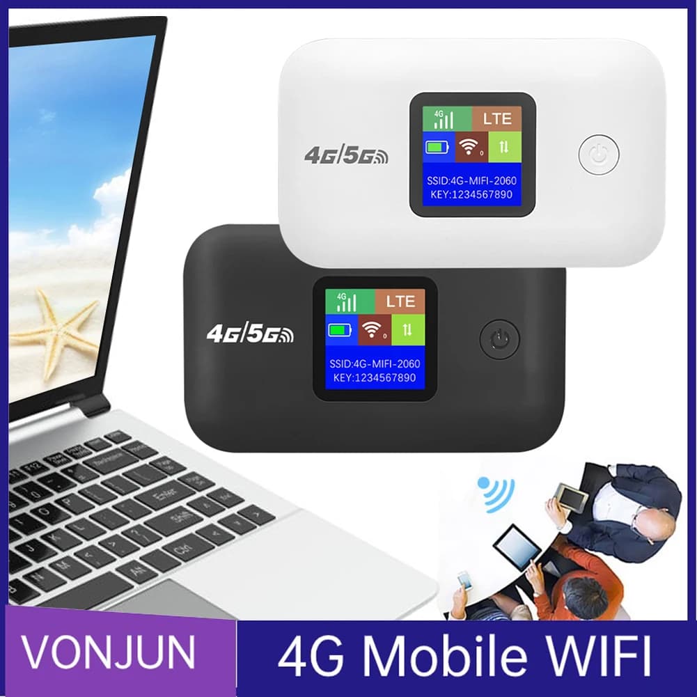 Router WiFi Tascabile 4G LTE, Router WiFi 150Mbps, Mini Hotspot Mobile, Ripetitore WiFi Portatile, Router con Slot SIM 4G, Amplificatore di Rete