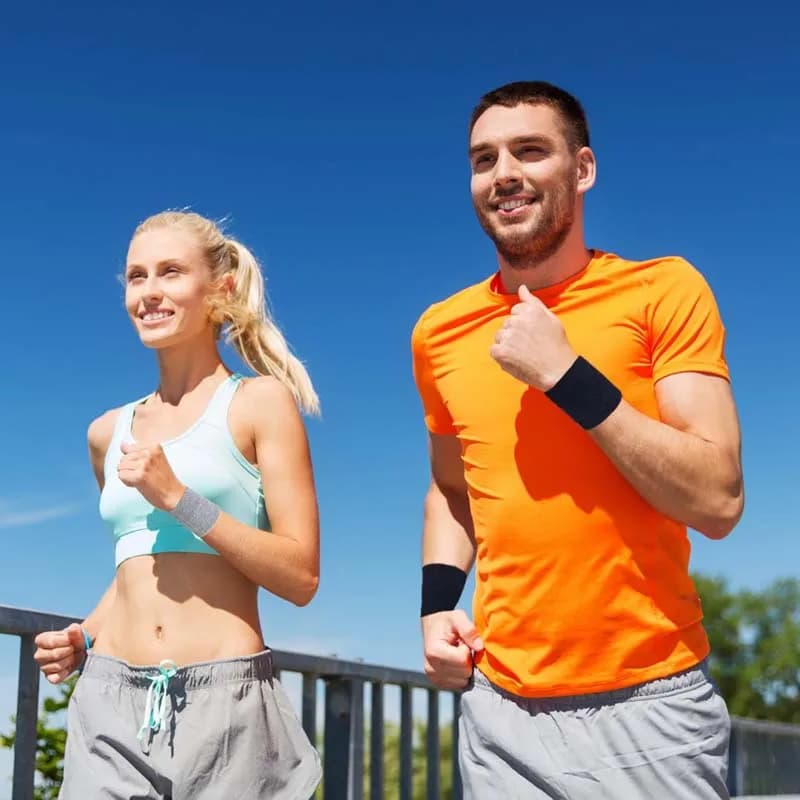Supporto per Polso Sportivo in Cotone, Fascia Elastica Assorbente per Palestra, Fitness, Allenamento, Corsa, Basket