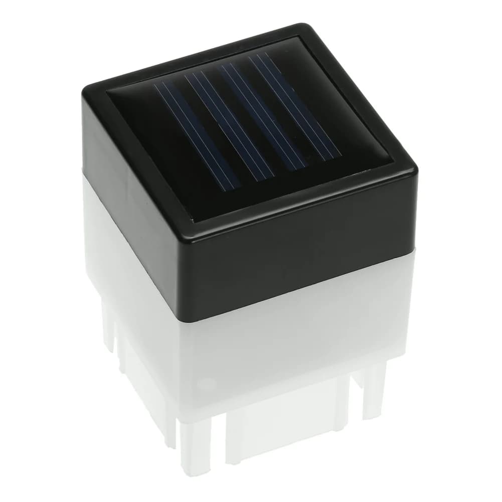 LED Solar Column Head Light Solar Powered Pillar Lamp Outdoor Waterproof Post Light for Villa Courtyard Landscape Garden Decor