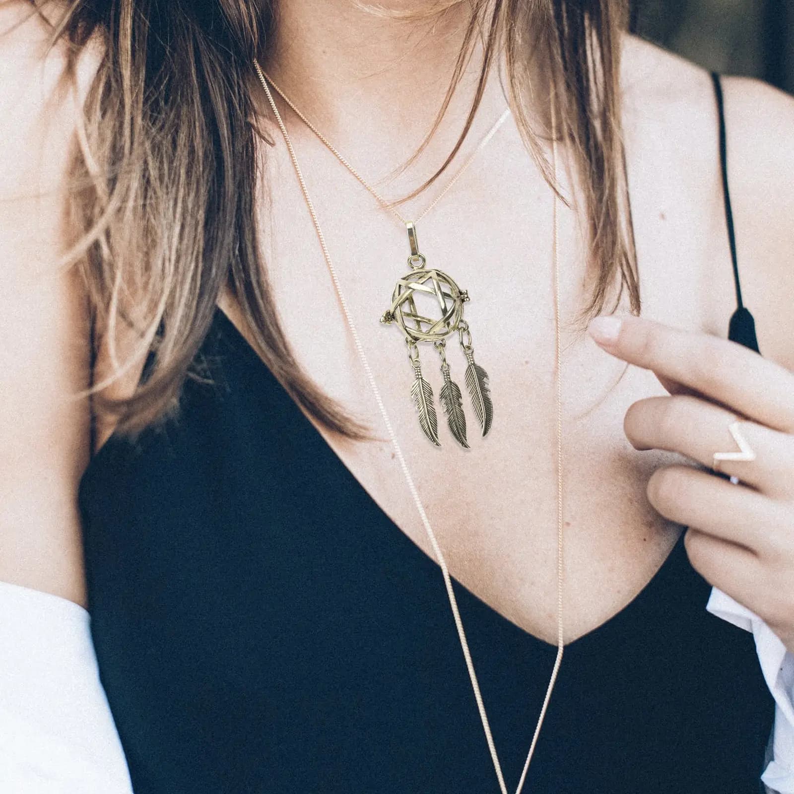 2Pcs Dreamcatcher Pendant Alloy Openable Container for Aroma Pills DIY Jewelry Necklace Accessories Charm Dreamcatcher Pendant