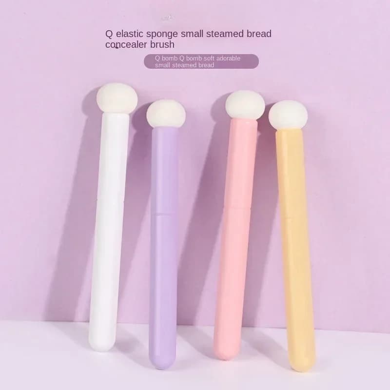 6 multifunctional brushes for lipstick and concealer without traces, with sponge head, to cover loops and acne signs