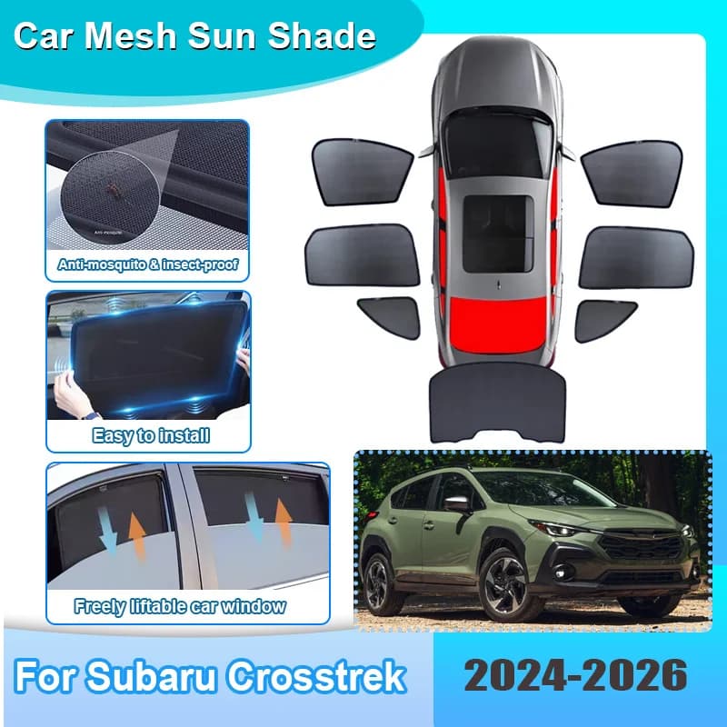 Parasole per Finestrini Auto per Subaru Crosstrek 2024 2025 2026, Tenda a Rete Anti-UV Isolante dal Calore, Accessori Auto