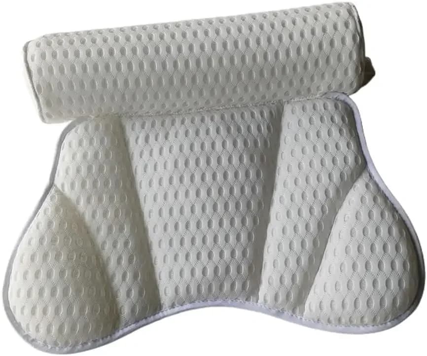 Washable Bathtub Pillow Hotel Bathroom Suction Cup Cushion Mesh Bath Spa