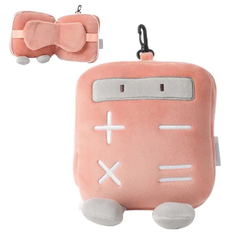 Cuscino per il pisolino del fumetto Cuscino pieghevole per la copertura degli occhi del pisolino Cuscino da viaggio per bambini carino Cuscino per la copertura degli occhi portatile con gancio per le imprese