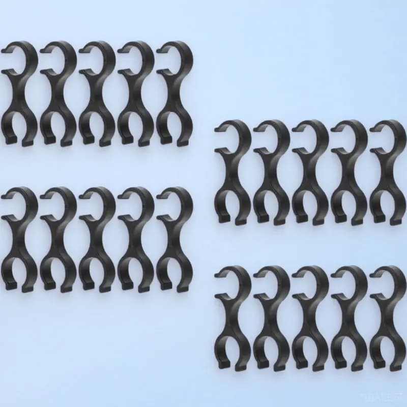 20Pcs Trekking Pole Clips Lightweight Plastic Hiking Stick Clip Versatile Portable Cane Clip for Walking Hiking Backpacking