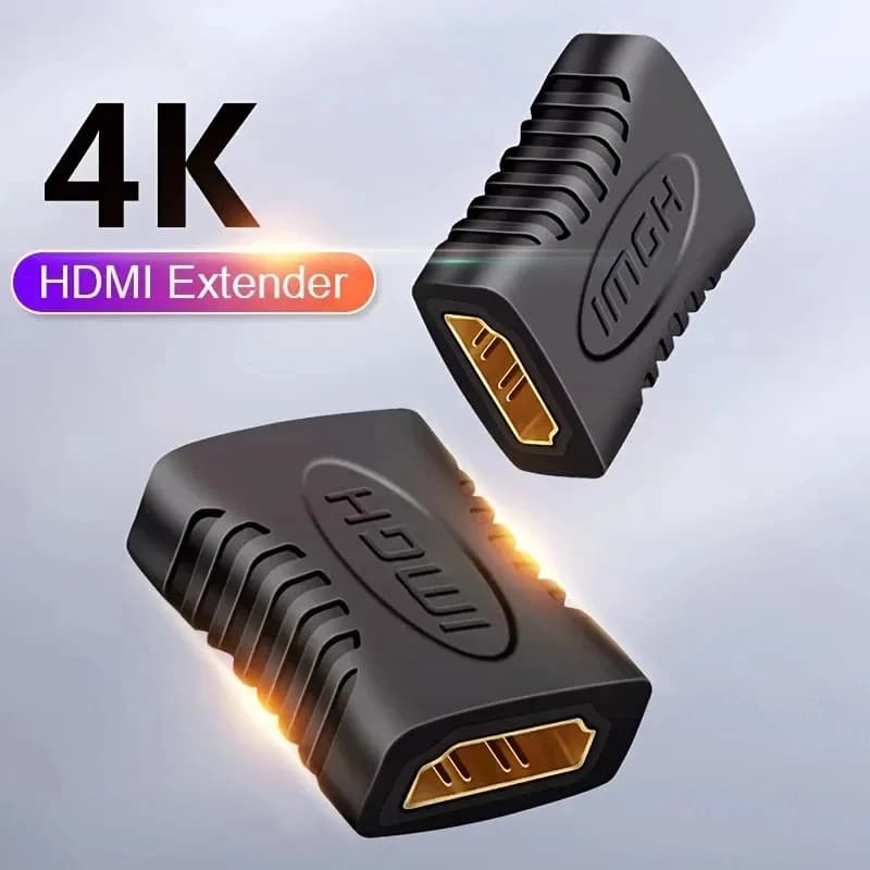 KEBIDU 1-2PCS Adattatore di estensione convertitore da femmina a femmina compatibile con HDMI 4K per monitor, display, laptop, PS4/3, PC, TV