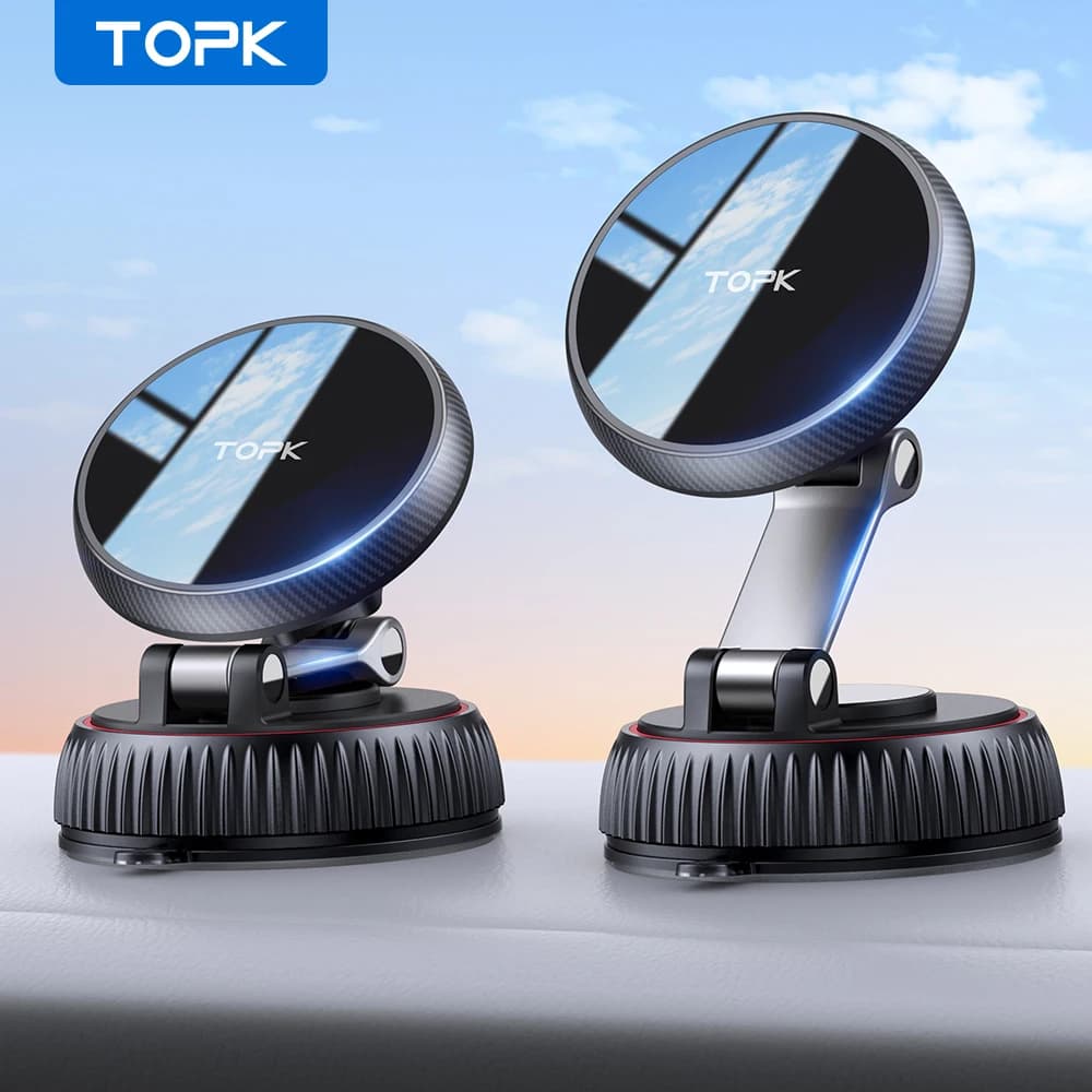 TOPK Car Phone Magnetic Holder for Magsafe 360 ° Duck Suction cup holder with rotation for wall support for iPhone desk