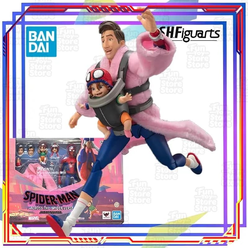 BANDAI S.H.Figuarts Peter B. Parker e Mayday Parker Spider-Man Action Figure Modellino da Collezione Giocattolo da Assemblare