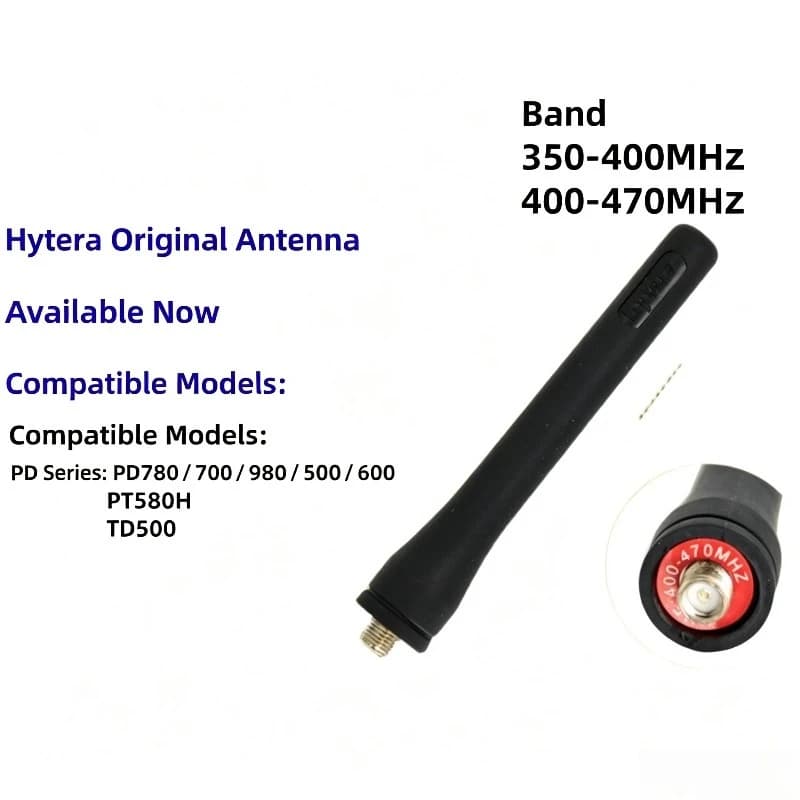 Compatible with Hytera PD-780, PD785, PD789, PD702, PD752, and PD782 walkie-talkie antennas