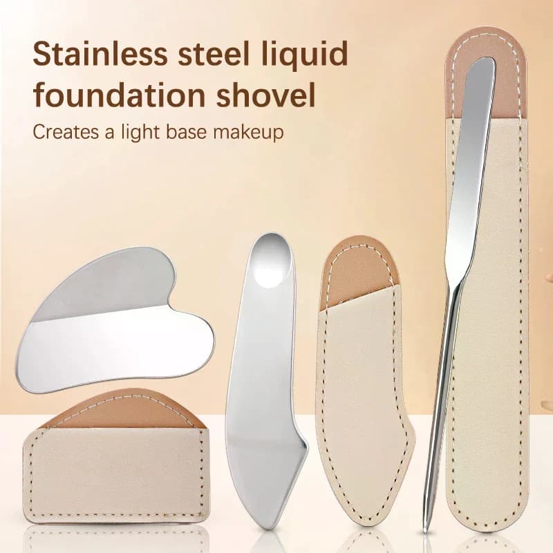 Makeup stainless steel foundation make-up shovel skin set eye cream facial mask spoon beauty facial mask scraper