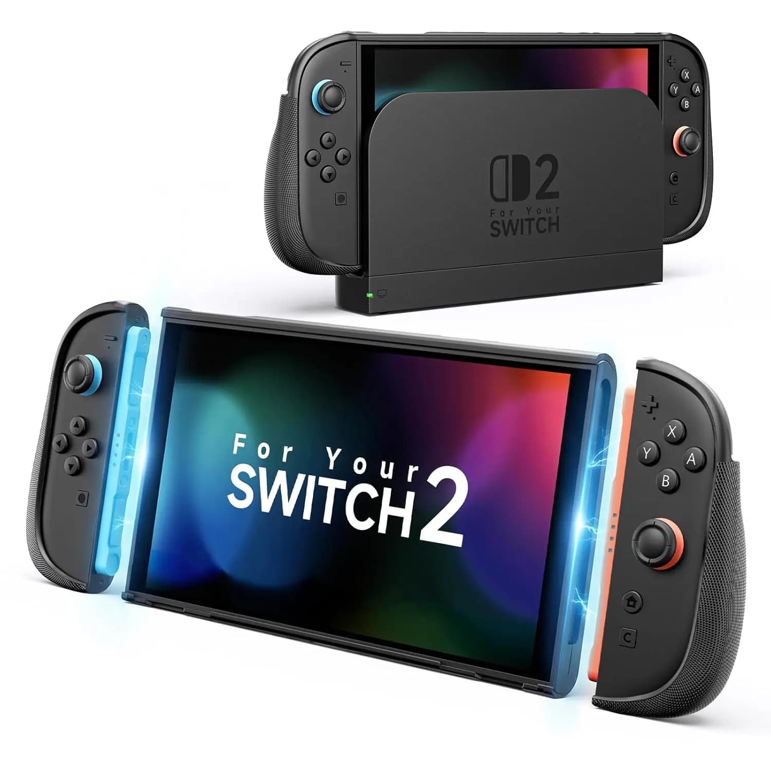 Custodia Protettiva Divisibile e Accoppiabile per Nintendo Switch 2, con Impugnatura Ergonomica Antiscivolo, Protezione Anticaduta per Uso Quotidiano - PC0123A