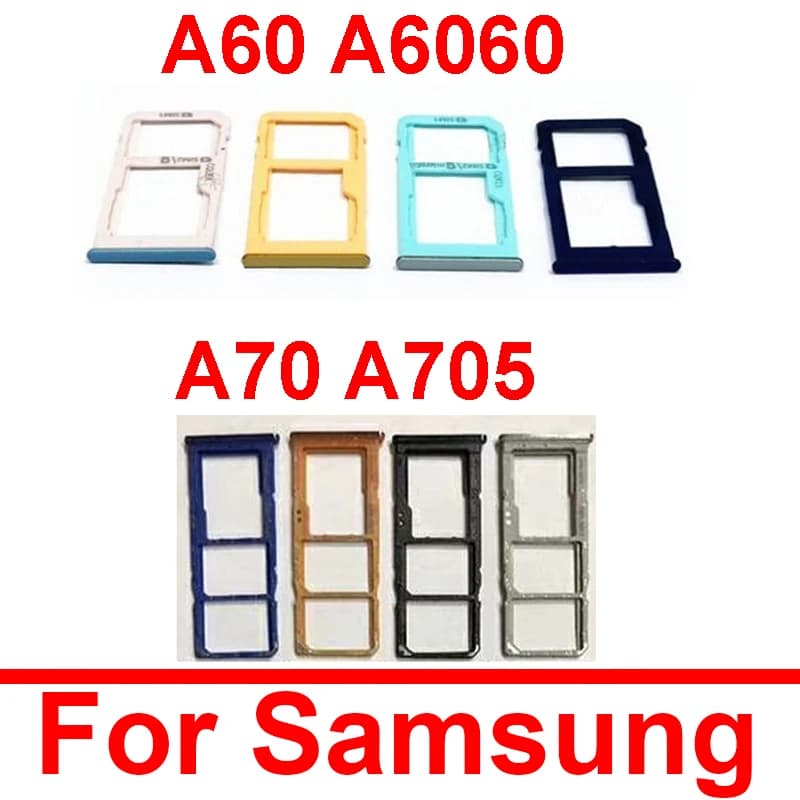 Vassoio per Sim Card per Samsung A60 A6060 A70 A705 A705F A705FN A705W A705FD A705GM parti di ricambio per supporto per presa SIM Card