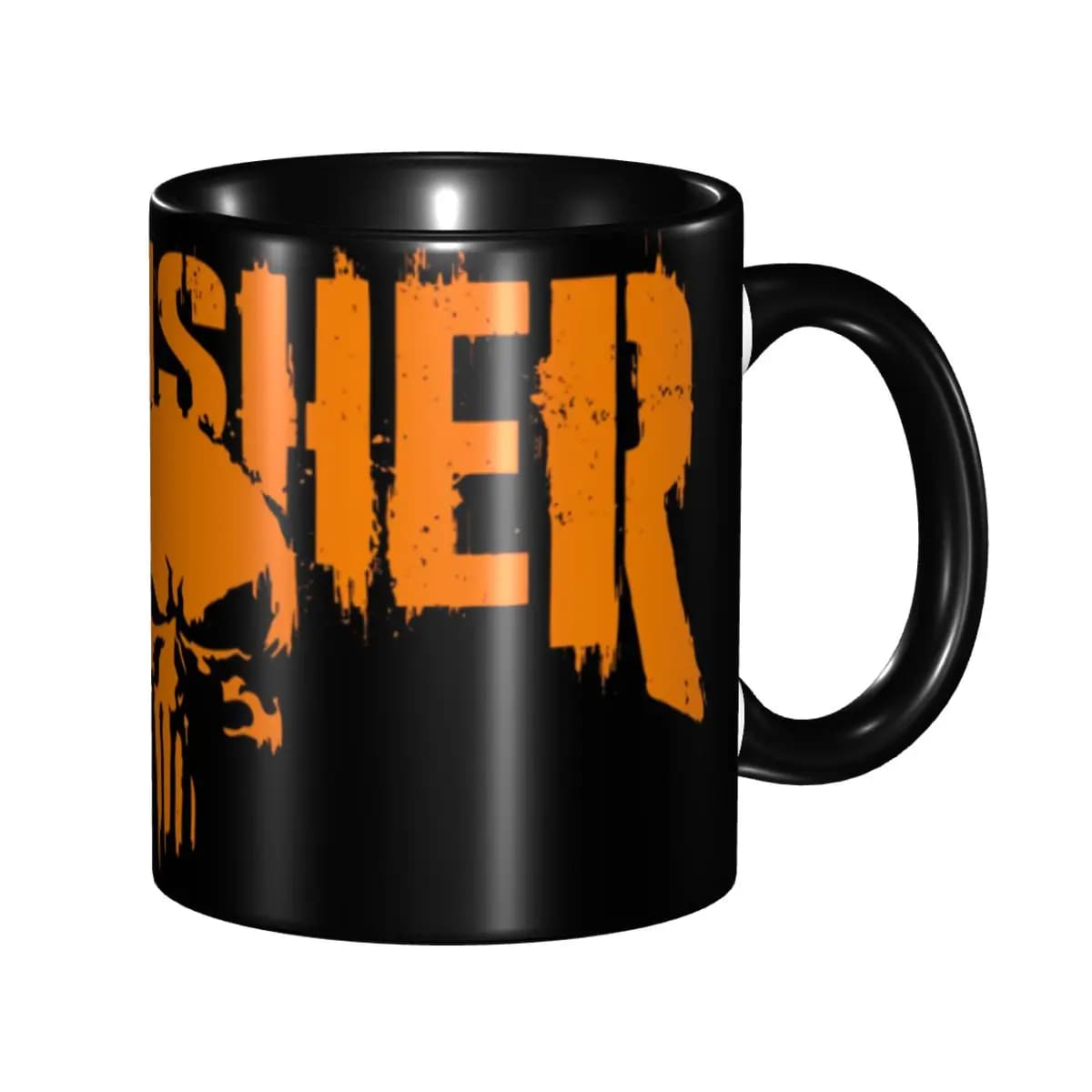 Custom Ceramic Skull Shape Mugs, Heavy Metal Punisher Style, Creative Gift Fai-da- ♪
