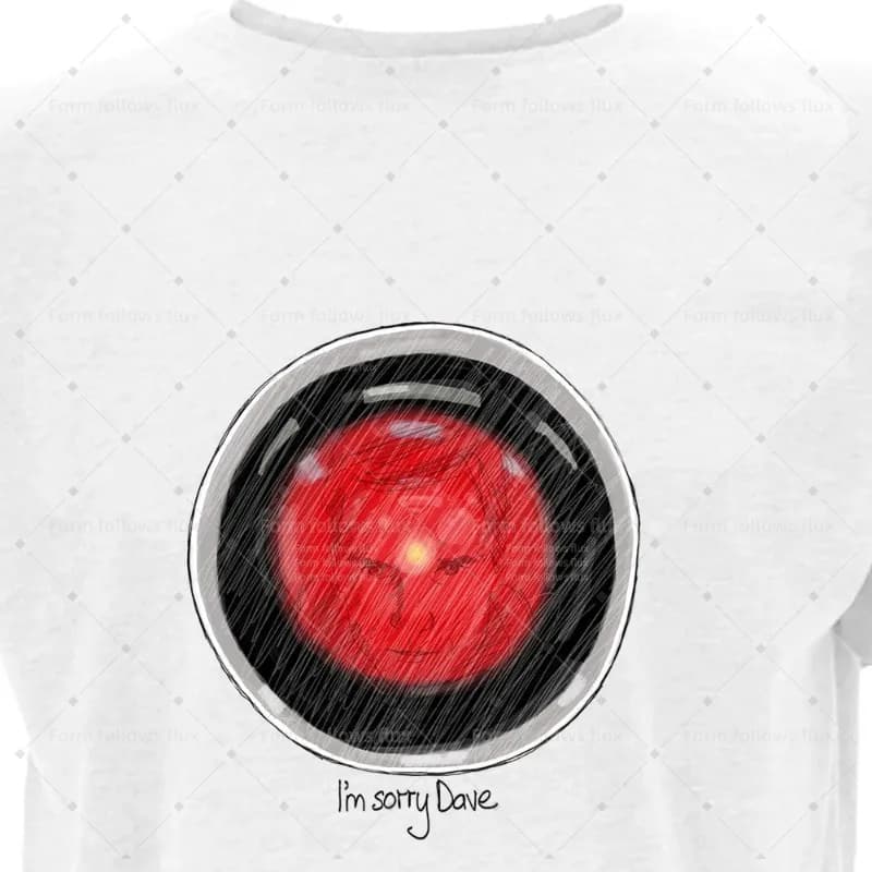 T-shirt con cappuccio da uomo 2026, stile fumetto disegnato a mano HAL 9000 – 2001 A Space Odyssey, film e TV, Sci-Fi, unisex, taglie S-6XL, taglie forti, ampio taglio