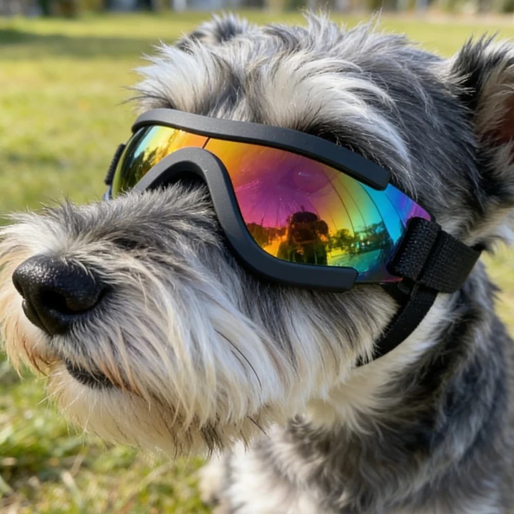 Occhiali da sole per cani di piccola taglia, occhiali protettivi per gatti di piccola e media taglia, anti-UV per ciclismo e antivento per la sabbia, adatti per le uscite all'aperto