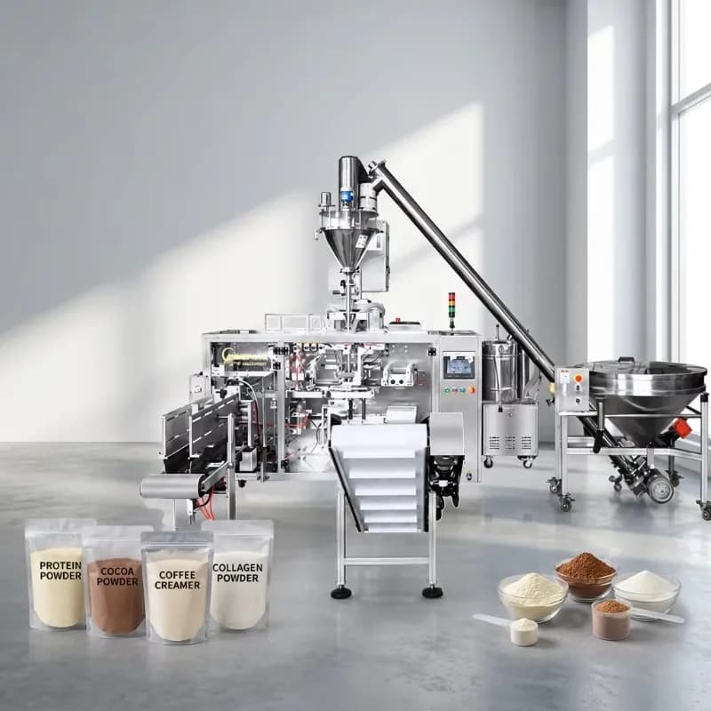 Fully Automatic Premade Bag Doypack Filling and Sealing Machine with Zipper for Whey Protein & Dry Powder