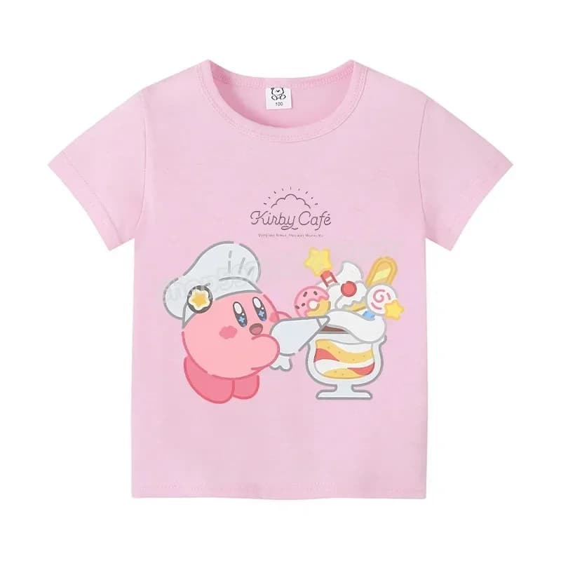 T-shirt Estiva a Maniche Corte per Bambini, Top con Stampa Cartoon alla Moda, Abbigliamento Casual Kawaii per Ragazzi e Ragazze, Regalo Carino