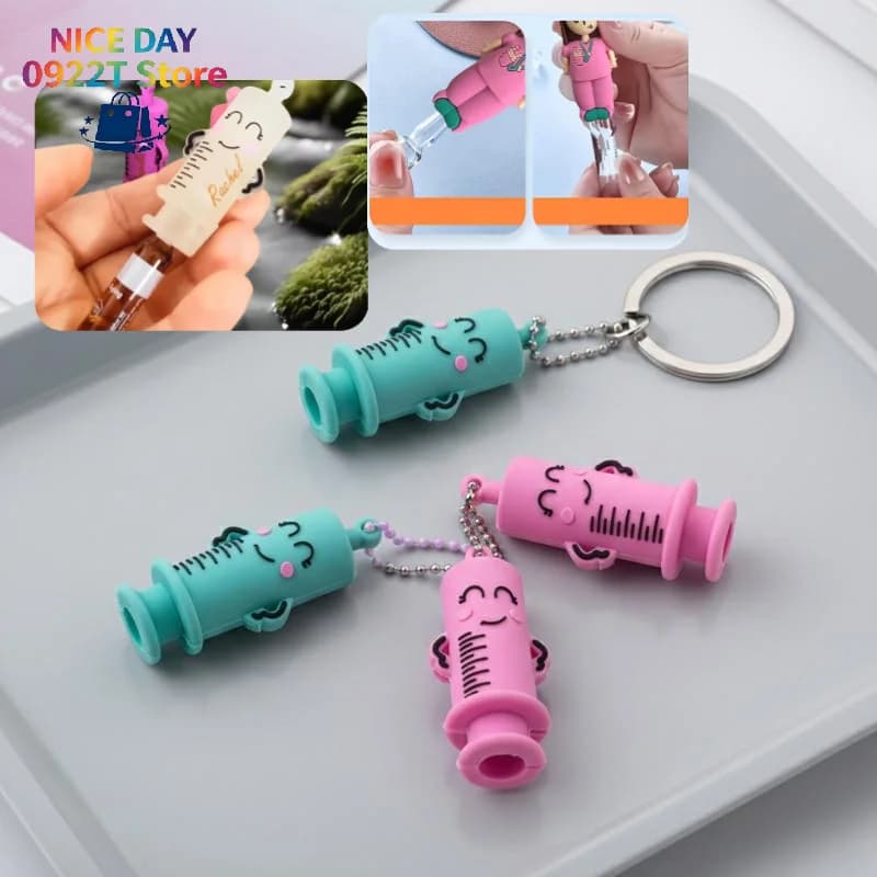 Syringe‑Shaped Ampoule Bottle Opener Keychain, Portable Vial Cutting Tool For Nurse Doctor Clinical Staff@#X