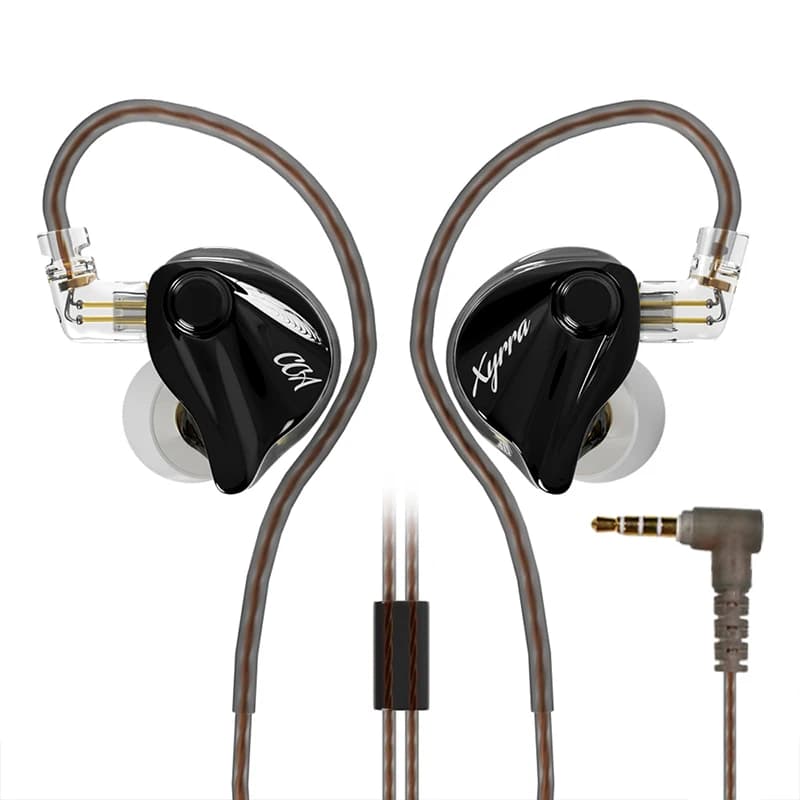 CCA Xyrra Auricolari cablati HiFi Hybrid Driver Stereo Bass Musical Headphones Sports play head with 2 pin detachable cable