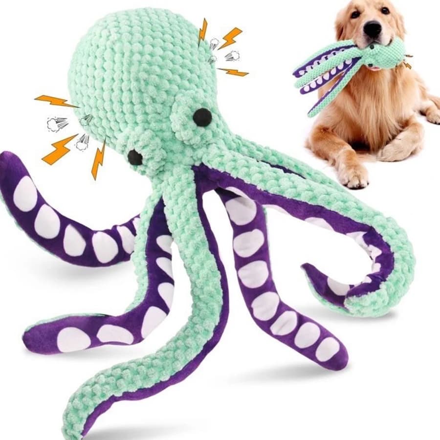 Toy for pet plush octopus, interactive sound, anti-demolition, toy for crib companion for large and small dogs