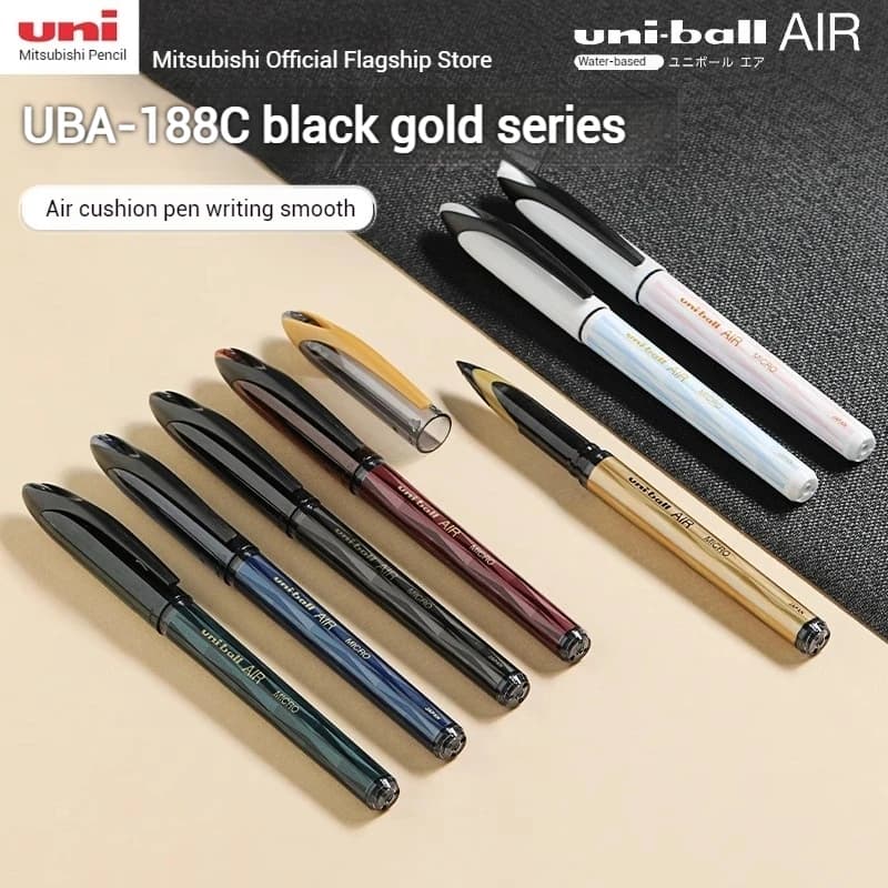 Cancelleria giapponese Uni Penna a inchiostro gel Uni-ball AIR UBA-188 Penna a sfera da 0,5 mm Ritorno a scuola Forniture di cancelleria per ufficio ad asciugatura rapida