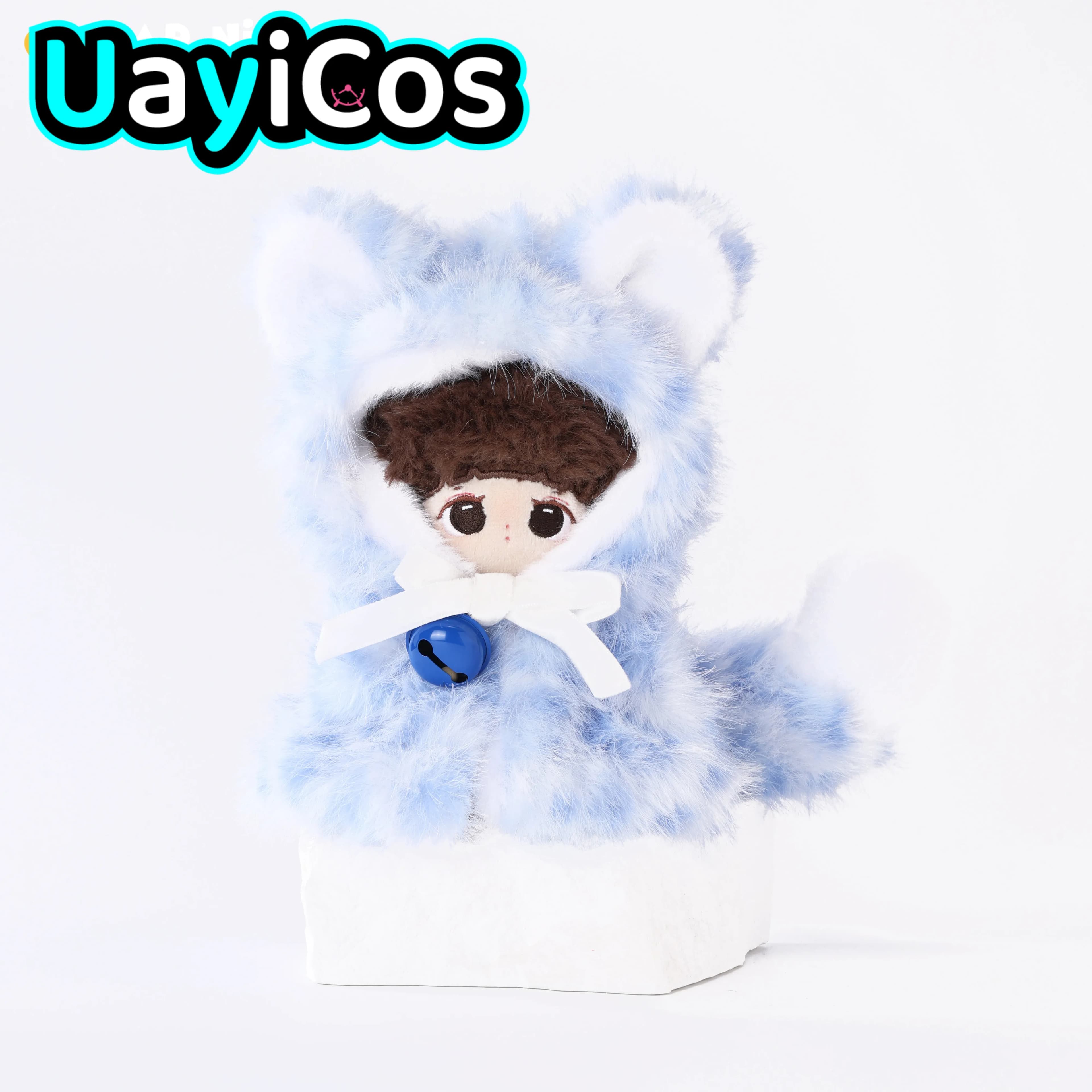 In stock 10cm Doll Clothes Rabbit Fox Bear Snow Leopard Cat Deer Animal Cartoon Cloak Clothing Suit Stuffed Plushies Doll Anime