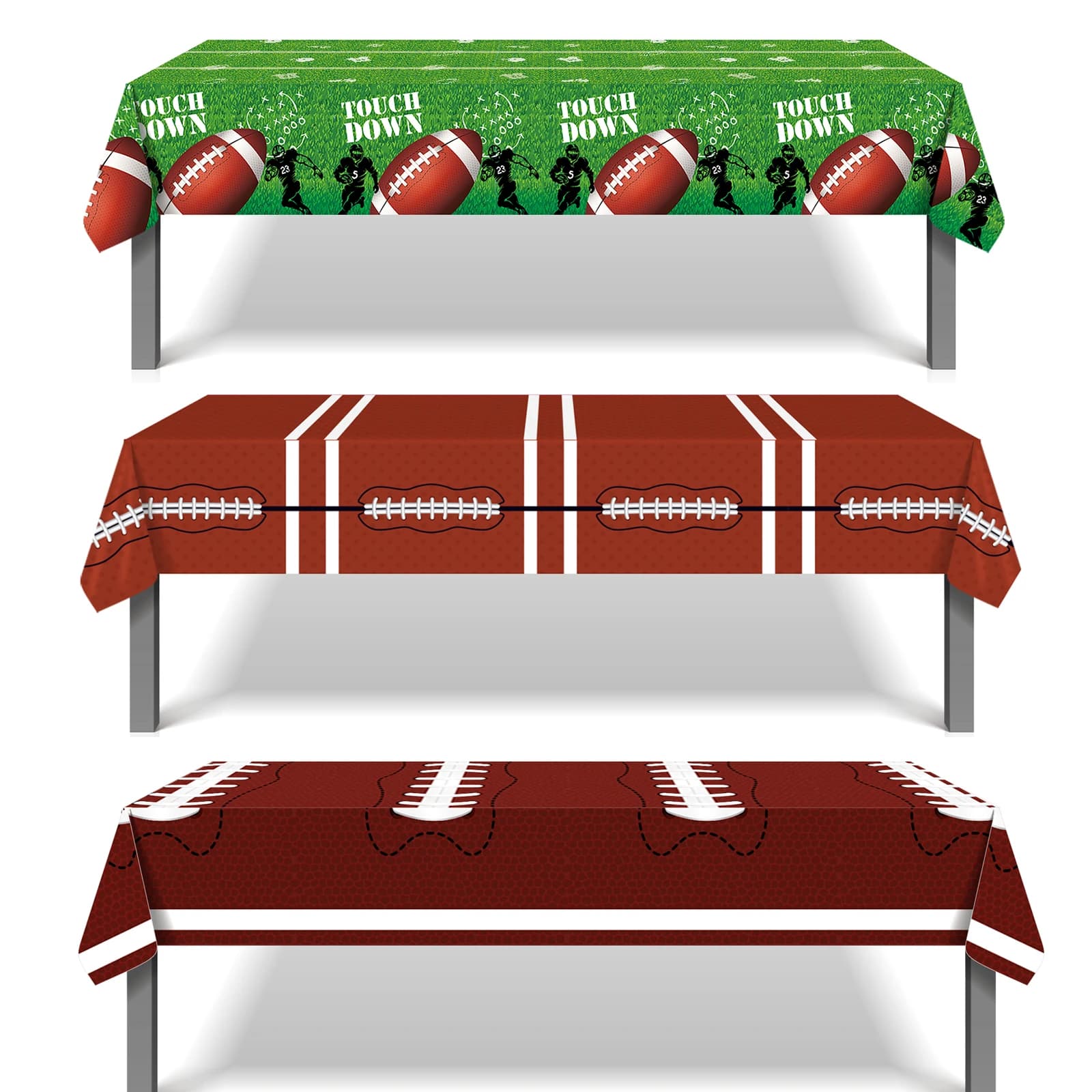 Tovaglia usa e getta in PE per feste sportive da rugby Gioco di football americano Compleanno Tappetino da campeggio Copritavolo Decorazione per feste per baby shower