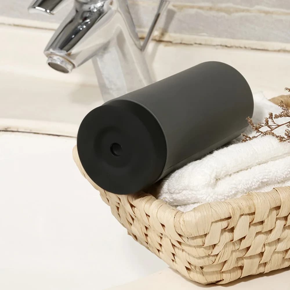 Dispenser in Silicone Grigio Antigoccia Portatile da 240ml per Sapone Liquido e Lozione