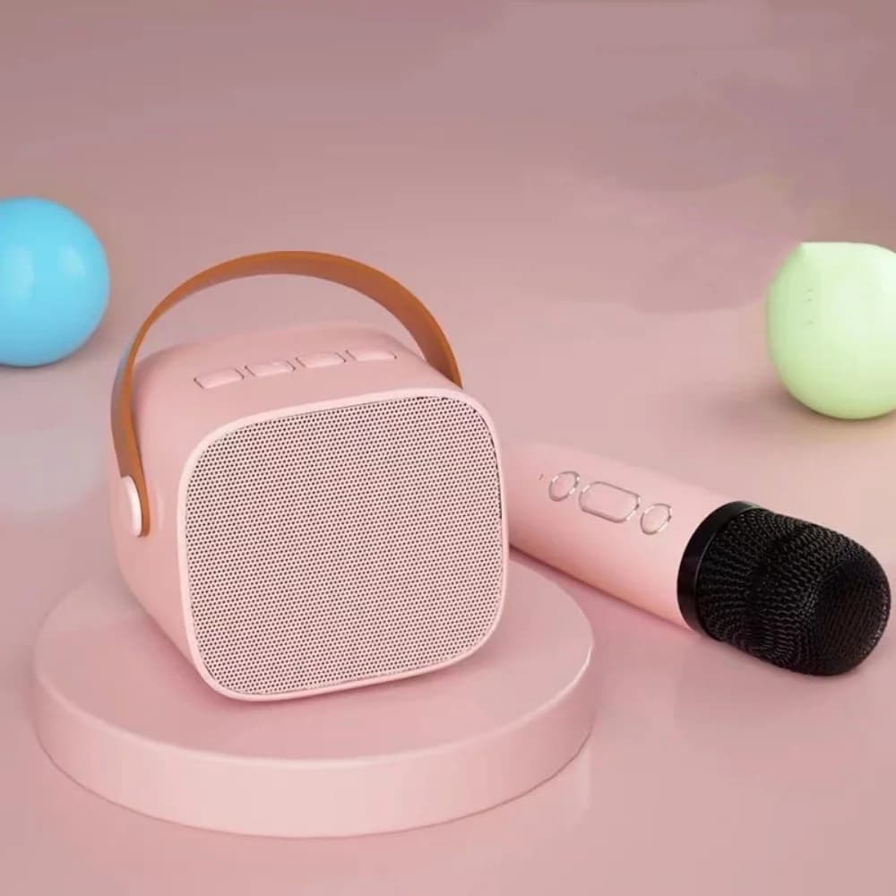 Sistema portatile per macchina karaoke con doppio microfono con 1 e 2 microfoni wireless per la casa per adulti e bambini Altoparlante BT PA