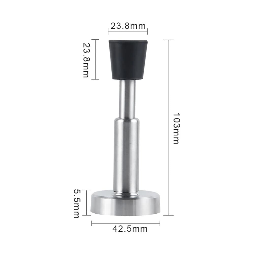 Stainless Steel Door Stopper Non Punch Hydraulic Buffer Damper Wall Protector Wall-Mounted Rubber Door Stop Door Hardware