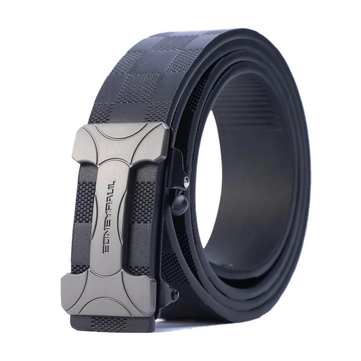 Cintura da uomo in pelle con fibbia automatica Cintura da lavoro casual Jeans Cintura Moda Accessori moda versatili Regalo per le vacanze da uomo