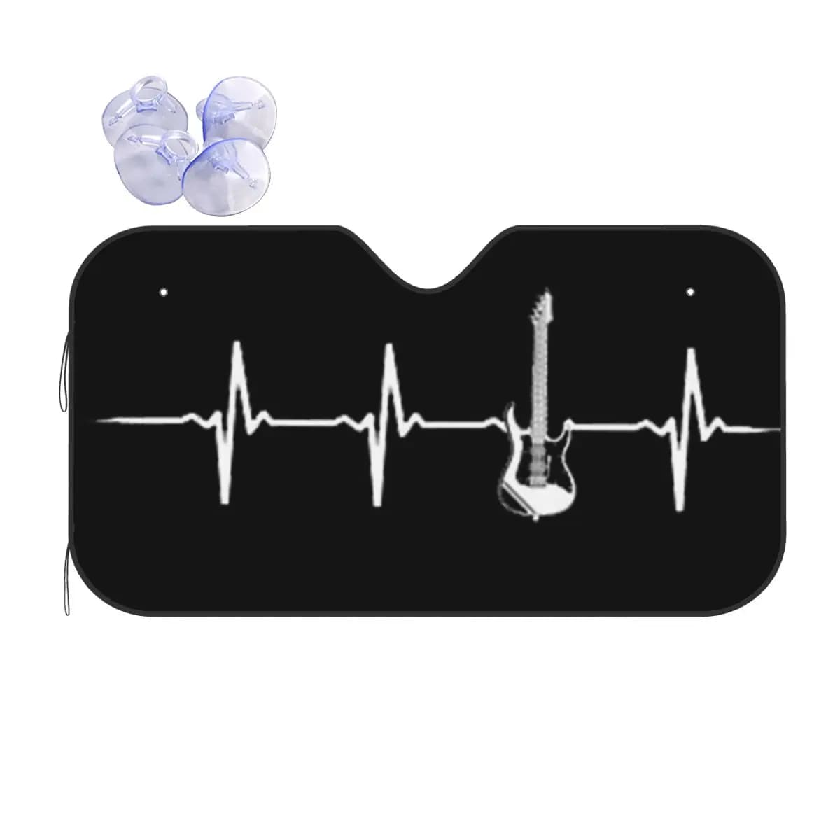Chitarra elettrica Battito cardiaco Parasole Parabrezza Auto Parabrezza anteriore Finestra Parasole Accessori Coperture