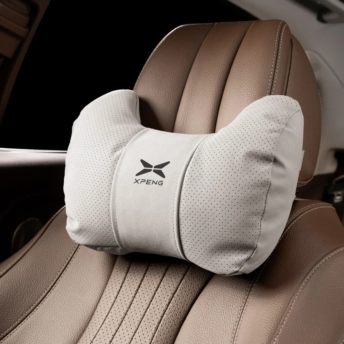 Car Headrest Neck Protector Lumbar Support Suede Cotton Seat Pillow Fit for Xiaopeng Xpeng G6 G9 P5 P7 G3 X7 X9 2024 2025