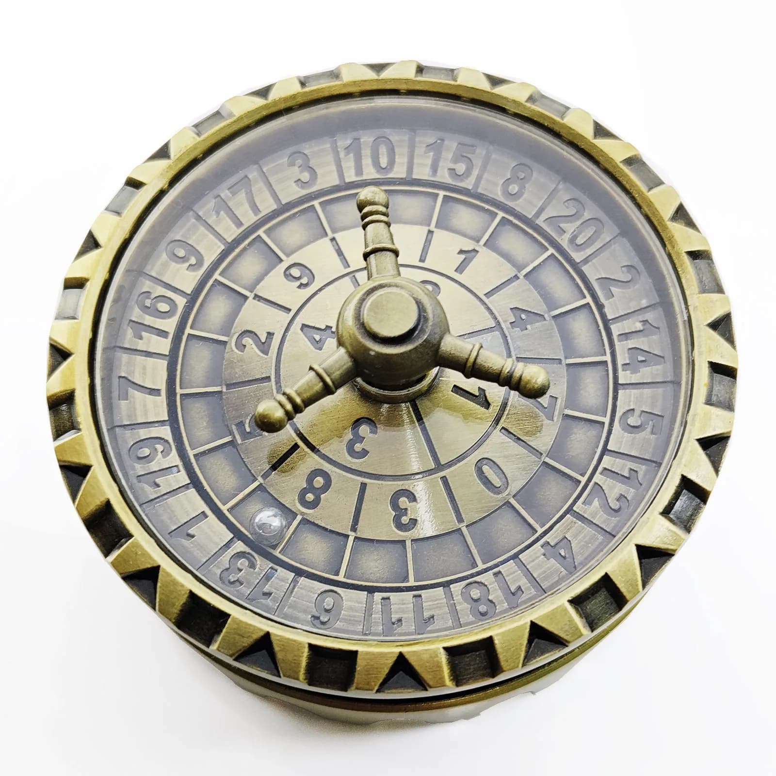 Dadi per roulette in metallo 7 in 1 Dadi rotanti Spinner COC RPG Dadi giroscopici in metallo per Dungeons & Dragons D&D RPG Dice Player