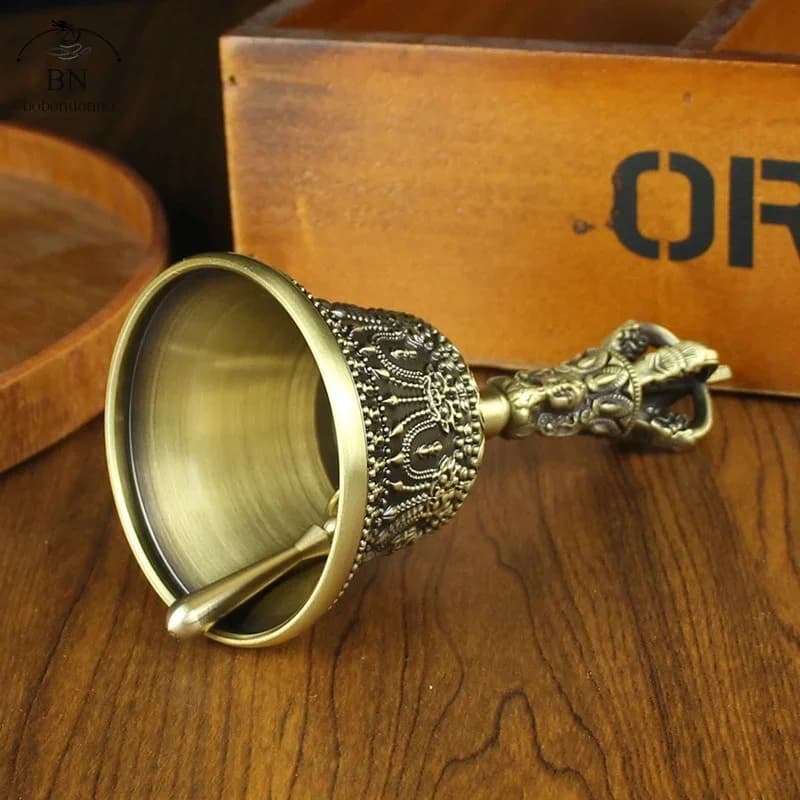 Brass Ringbell Diamond Bell Nepal Brass Tibetan Bell Handmade Diamond Bell Buddhism