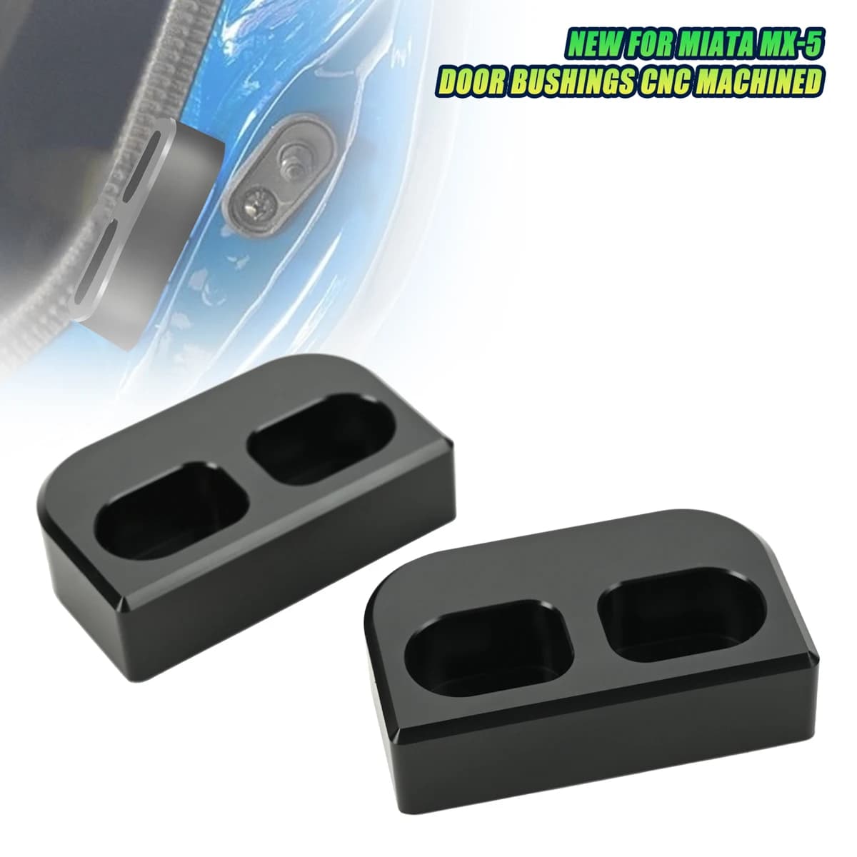 2PCS Boccole Porta Porta Lavorata Sicura Per Prevenire Scuotendo Interni 16mm Per Mazda Miata MX-5 NA NB NC ND 1990-2021 Sostituzione