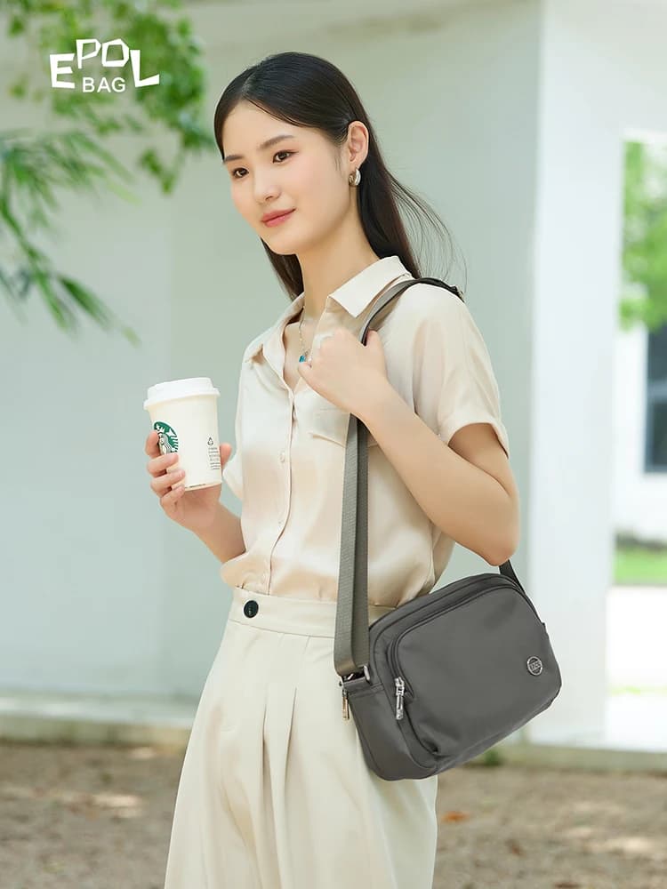 EPOL Small Square Bag For Women Canvas Sports Waterproof Shoulder Bag Fashion High Quality Crossbody Bag for Teenager 6105-04