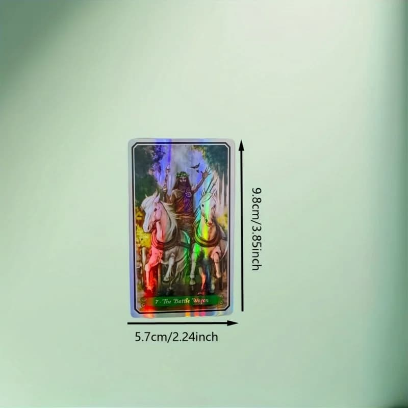 Set di mazzi di tarocchi Green Witch Laser Edition - Set di 78 carte da gioco, con illustrazioni magiche, adatto per giovani e adulti, Desi verde