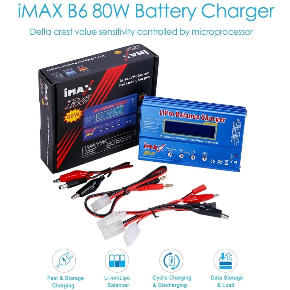 IMAX B6 80W RC caricabatteria Lipo NiMh li-ion Ni-Cd RC bilanciamento della batteria caricabatterie digitale scaricatore per RC elicottero aereo